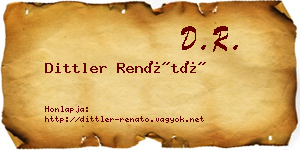 Dittler Renátó névjegykártya