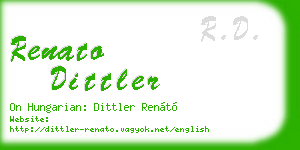 renato dittler business card